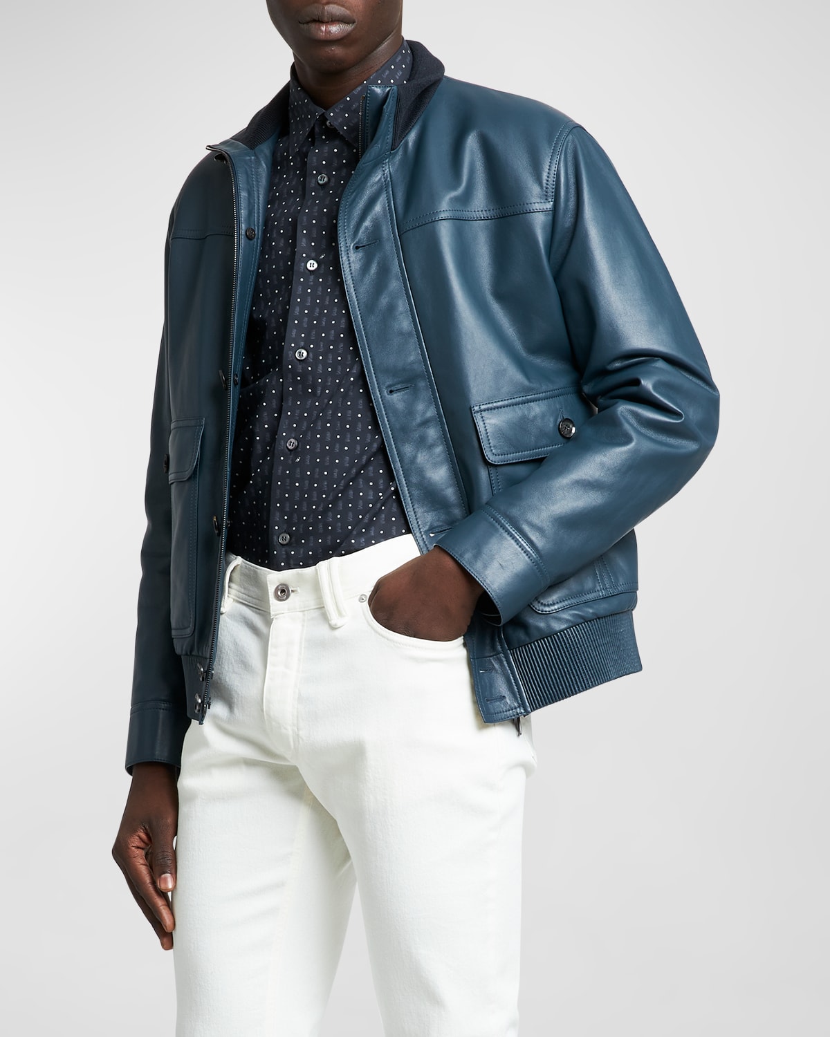 Men's Nappa Leather Blouson Jacket