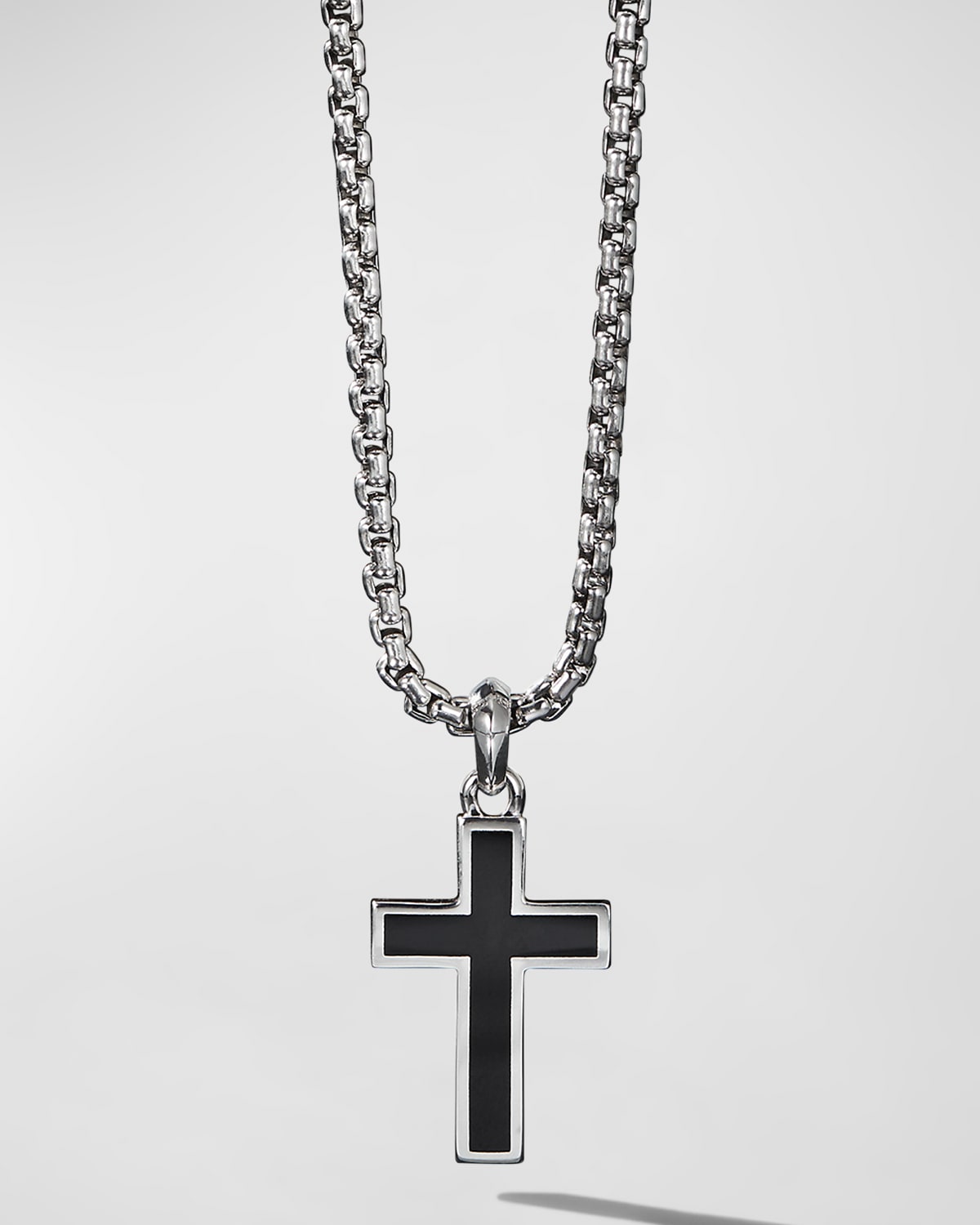 Shop David Yurman Men's Exotic Stone Cross Pendant With Gemstone In Silver, 26mm