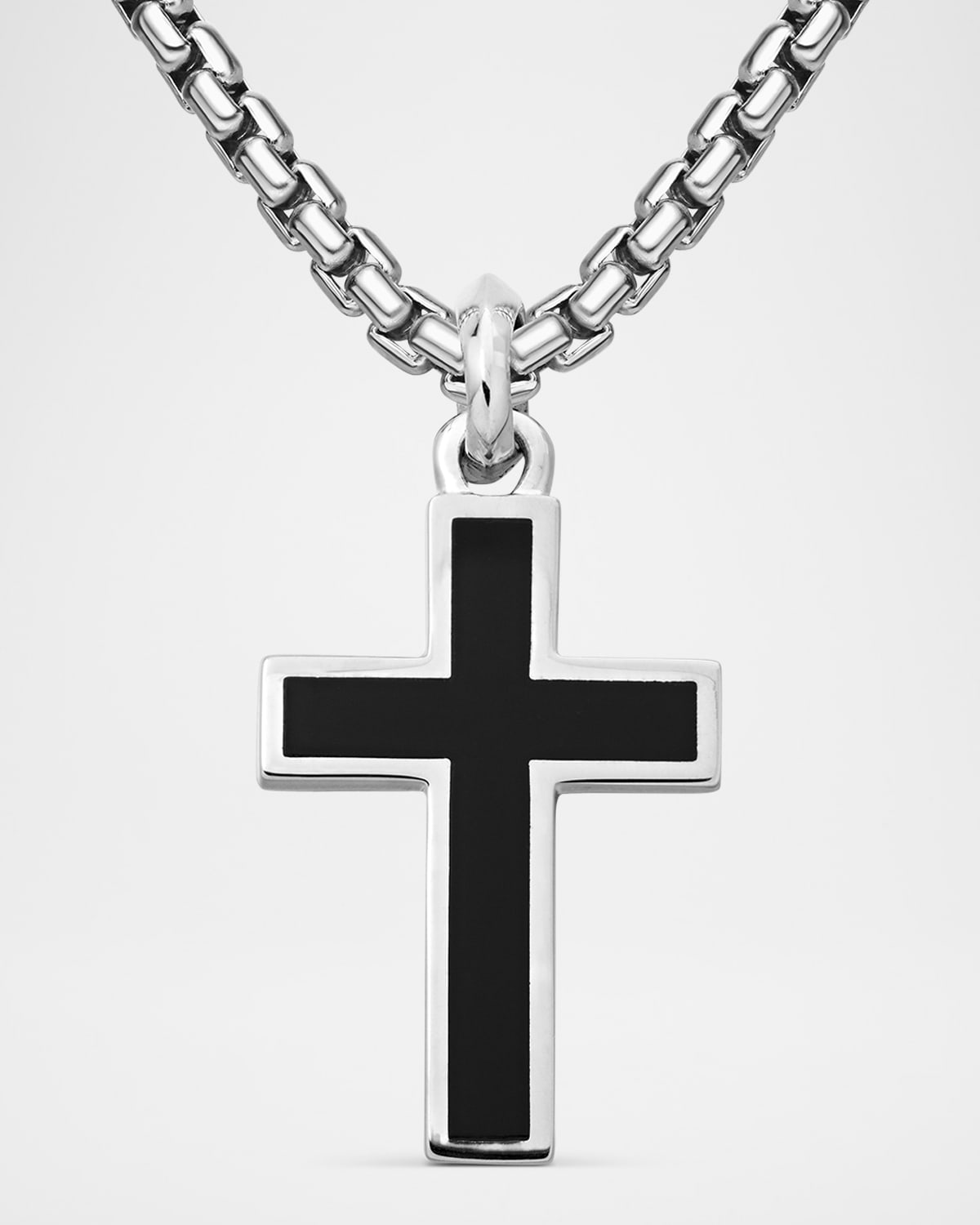 Shop David Yurman Men's Exotic Stone Cross Pendant With Gemstone In Silver, 26mm