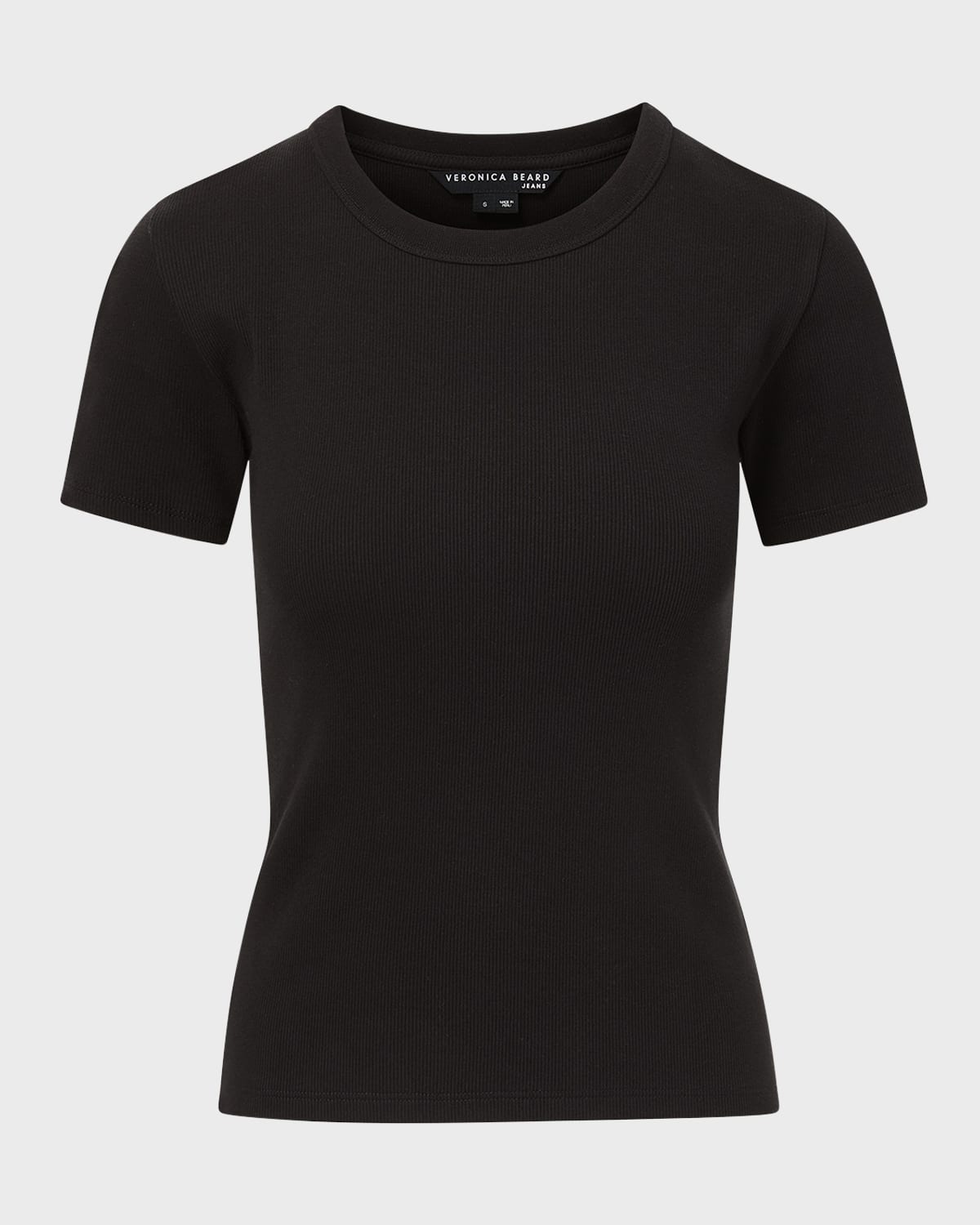 Veronica Beard Jeans Pruitt Crewneck Tee In Black