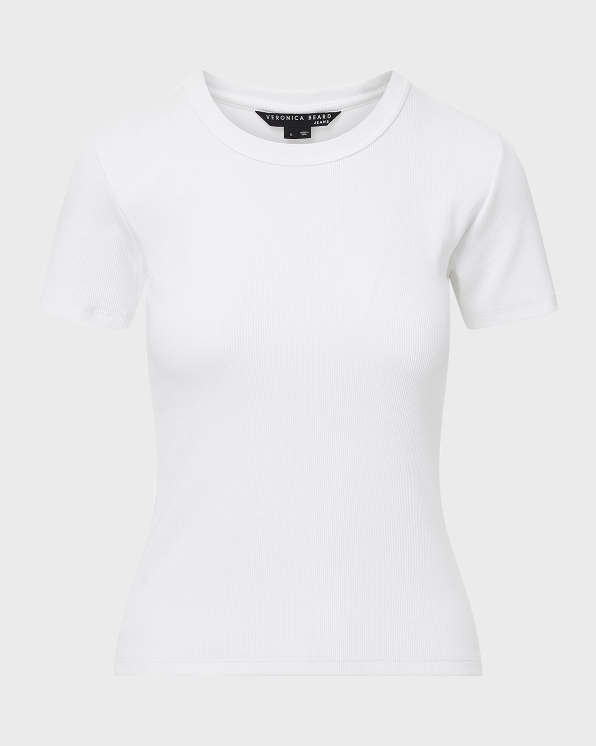 Shop Veronica Beard Jeans Pruitt Crewneck Tee In White