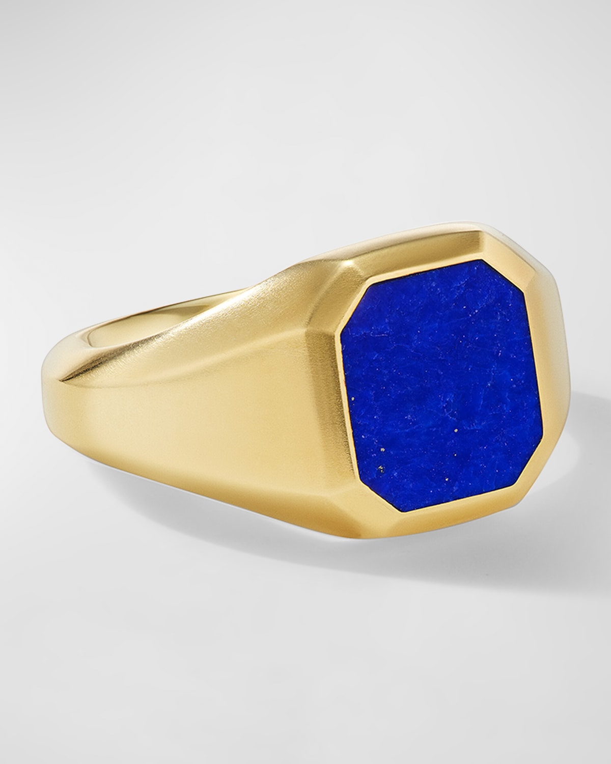David Yurman Men's Streamline Signet Ring in 18K Gold with Gemstone, 14mm