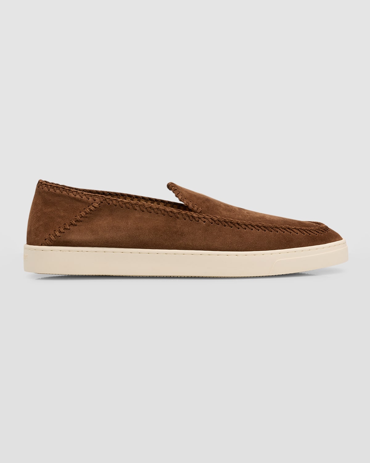 GIORGIO ARMANI MEN'S SUEDE SNEAKER-SOLE LOAFERS