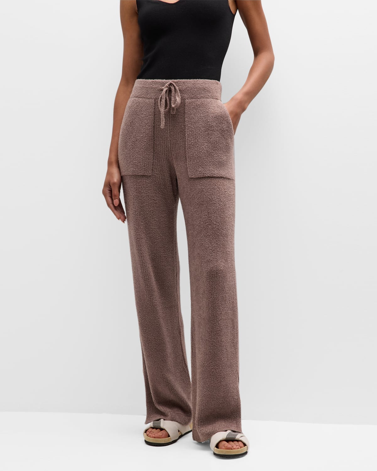 BAREFOOT DREAMS COZYCHIC LITE RIBBED SIDE-SLIT LOUNGE PANTS