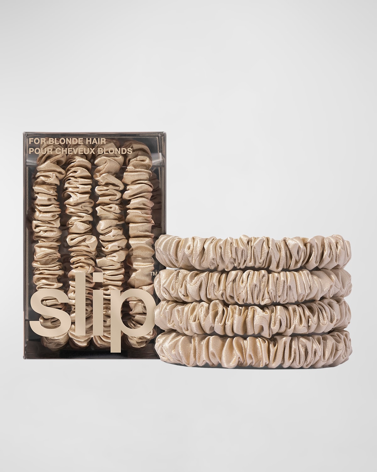 Slip Pure Silk Skinny Scrunchies In Blonde