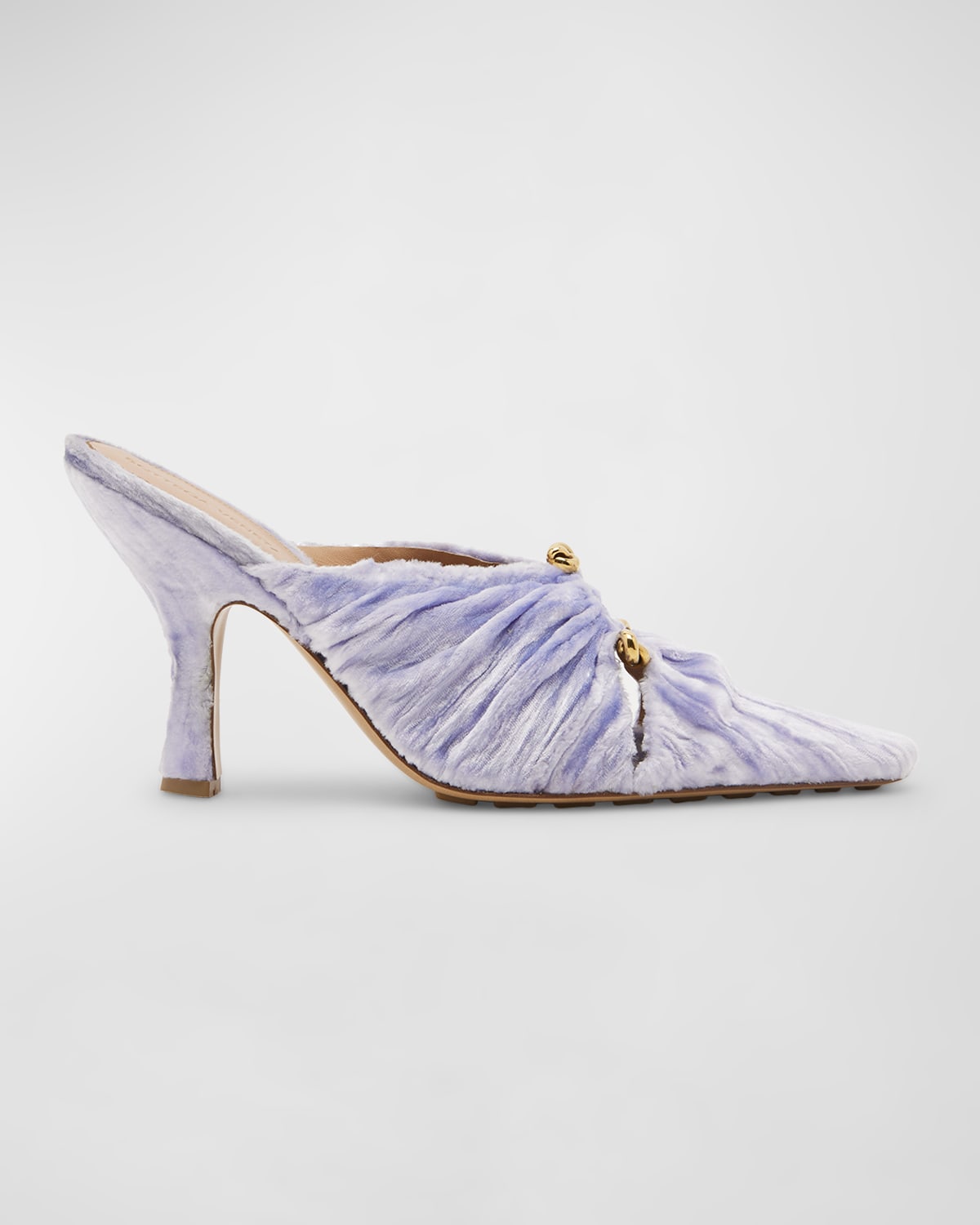 BOTTEGA VENETA BUNNIE TEXTURED MULE PUMPS