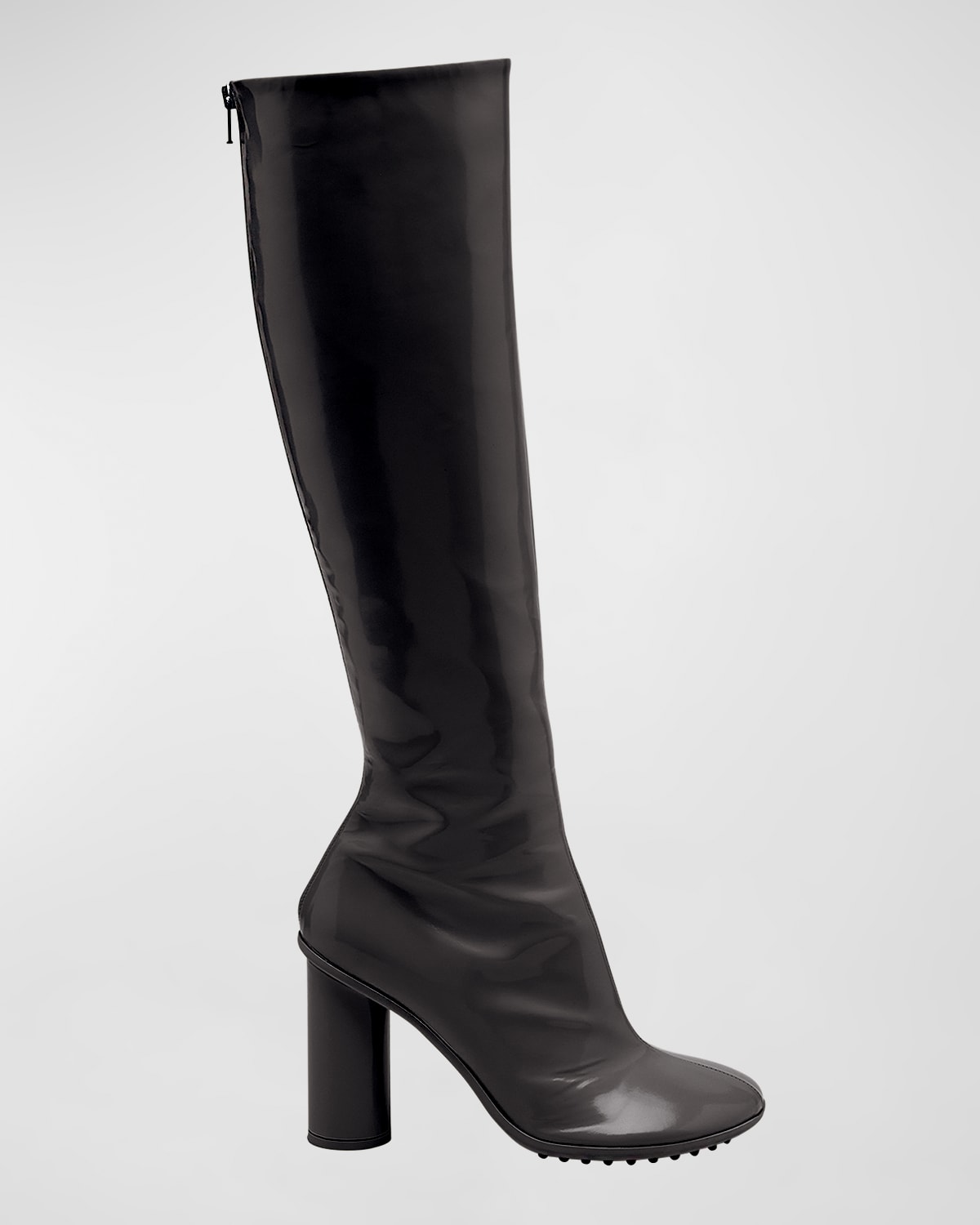 Bottega Veneta 90mm Atomic Lambskin Leather Boots In Nero