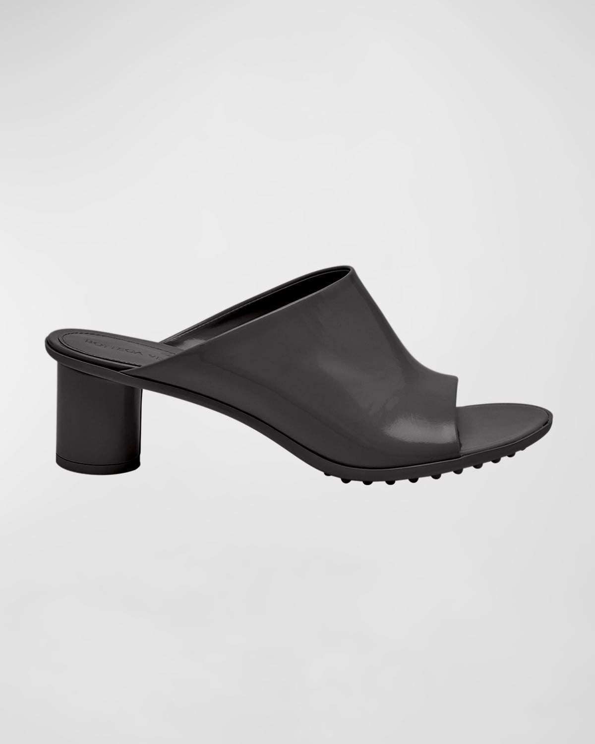 Bottega Veneta Atomic Leather Cylinder-heel Mules In Black