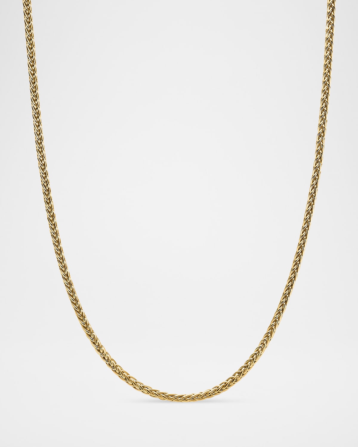 David Yurman 2.5mm Men's Wheat Chain Necklace in 18K Gold
