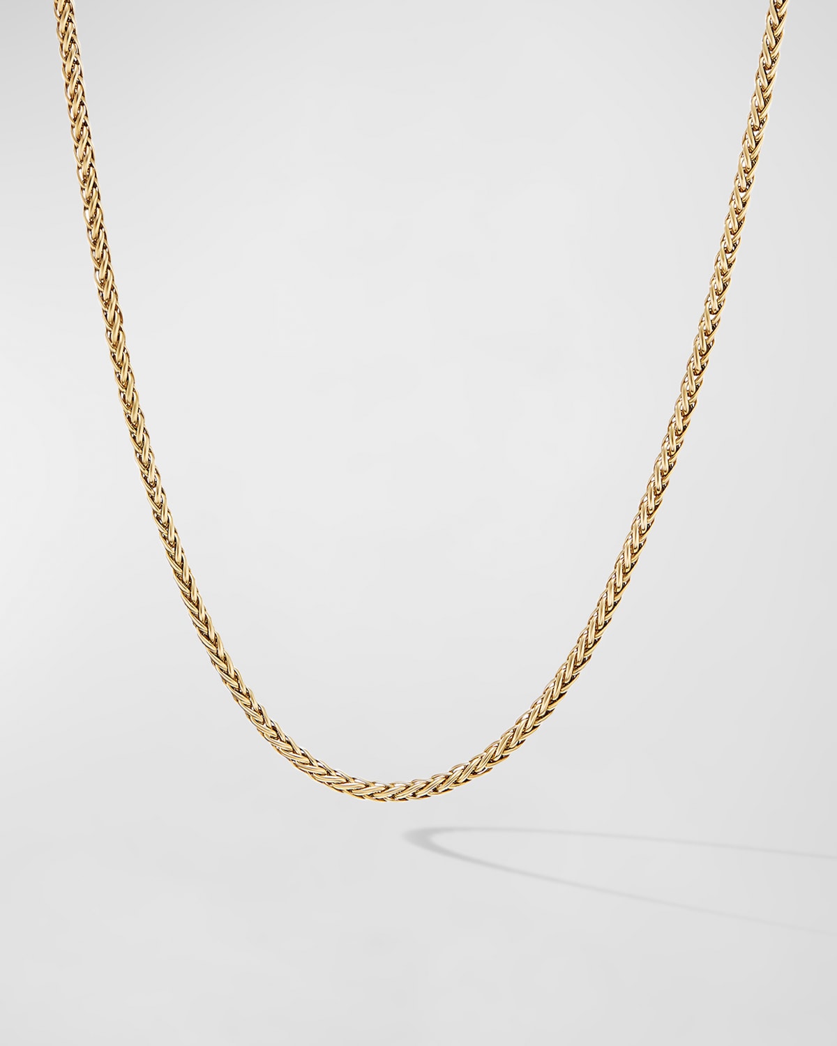 David Yurman Men's Wheat Chain Necklace in 18K Gold, 2.5mm, 18"L