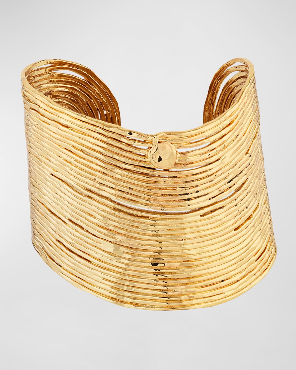Shop Gas Bijoux Wave 24k Gold-plated Cuff Bracelet In Gold 000
