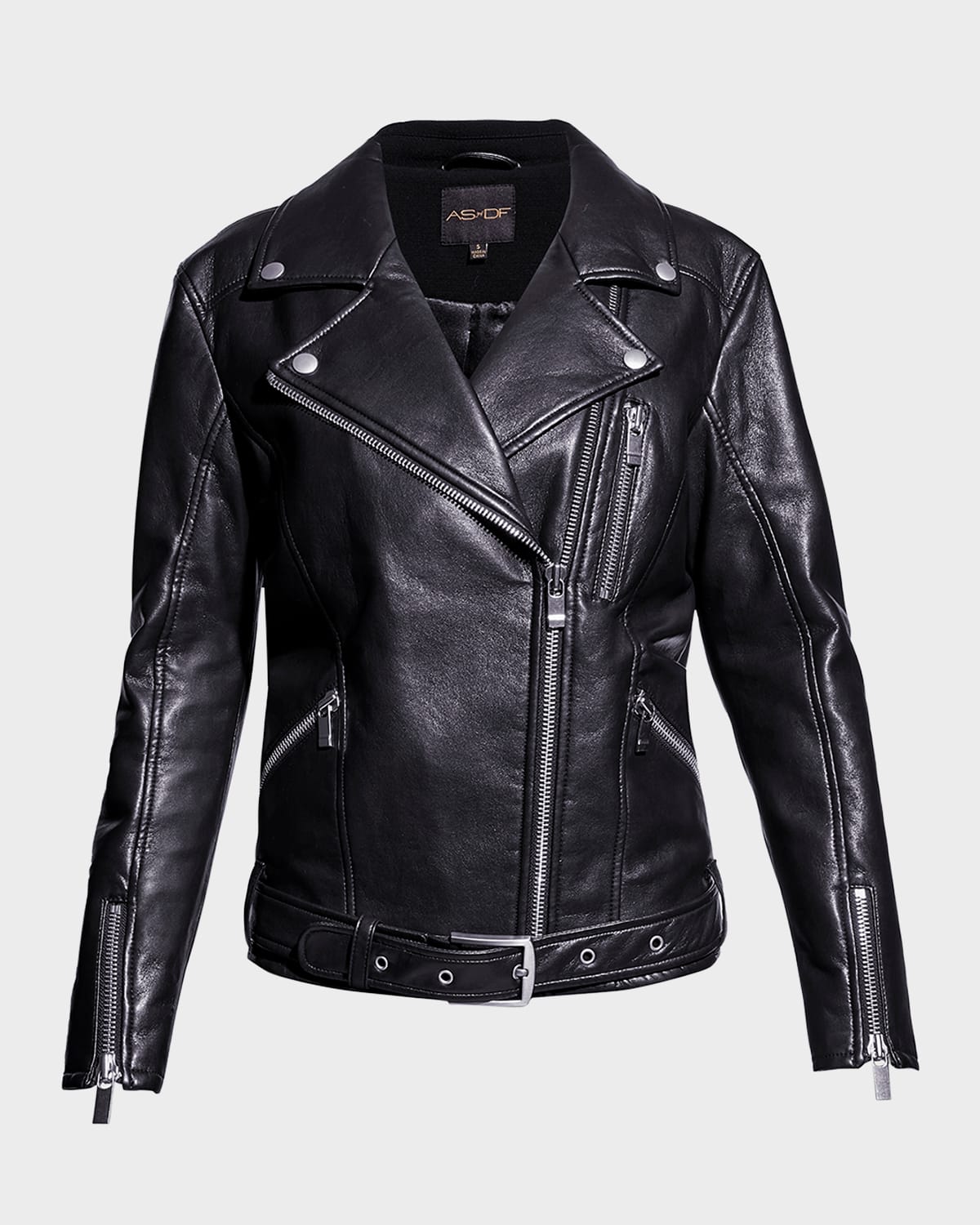 Brando Recycled Leather Boyfriend Jacket