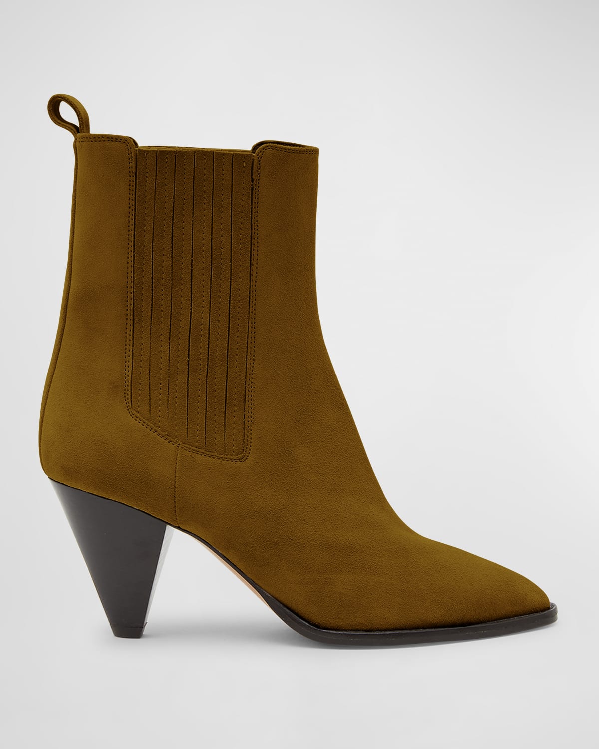 Isabel Marant Reliane Suede Ankle Booties In Taupe