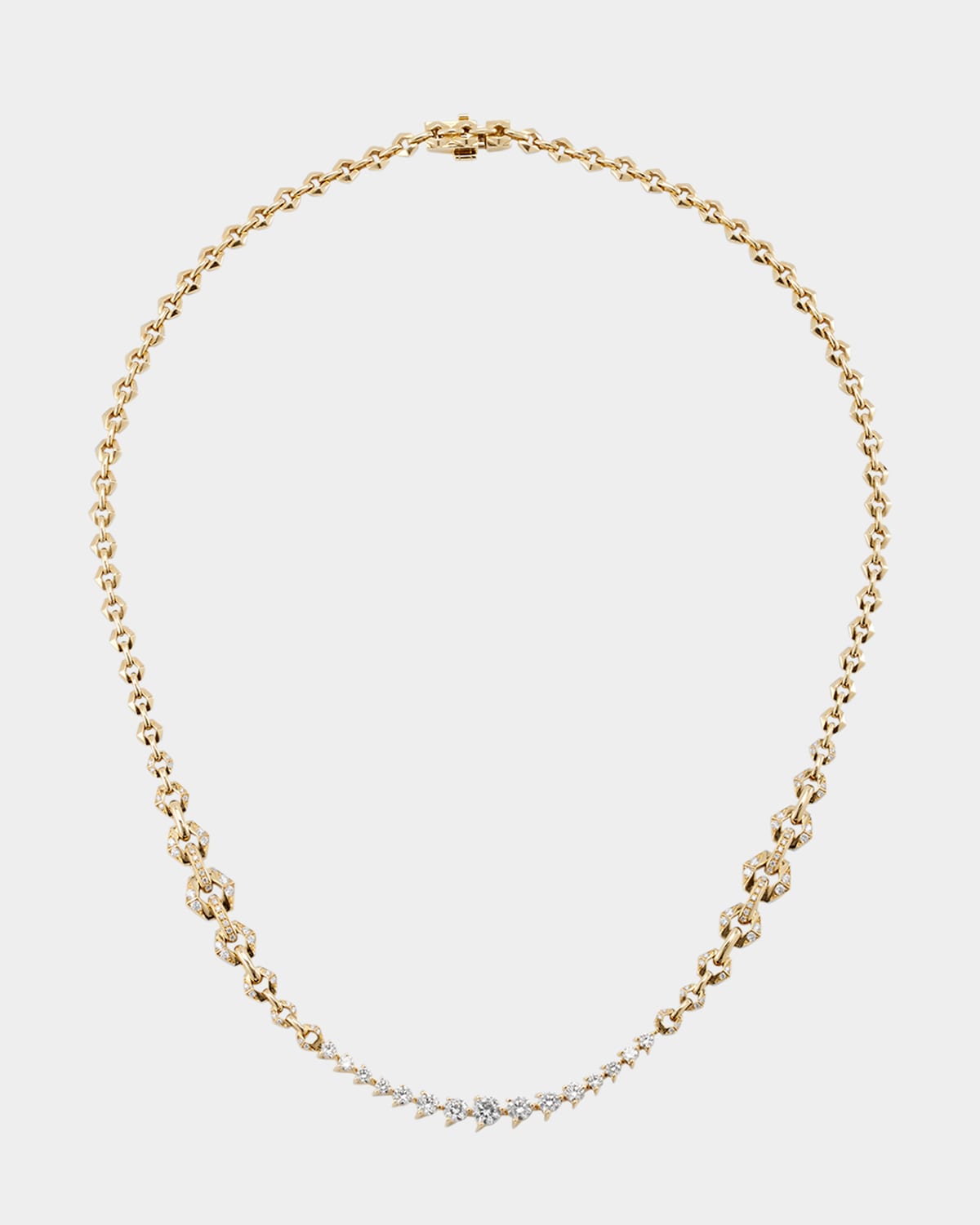 18k Yellow Gold Flow Bond Diamond Necklace