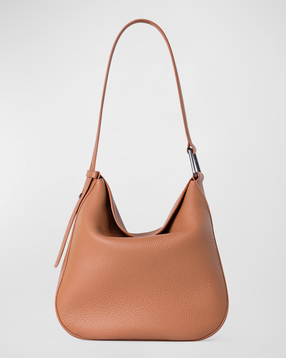 Akris Anna Medium Leather Hobo Bag In 126 Cuoio