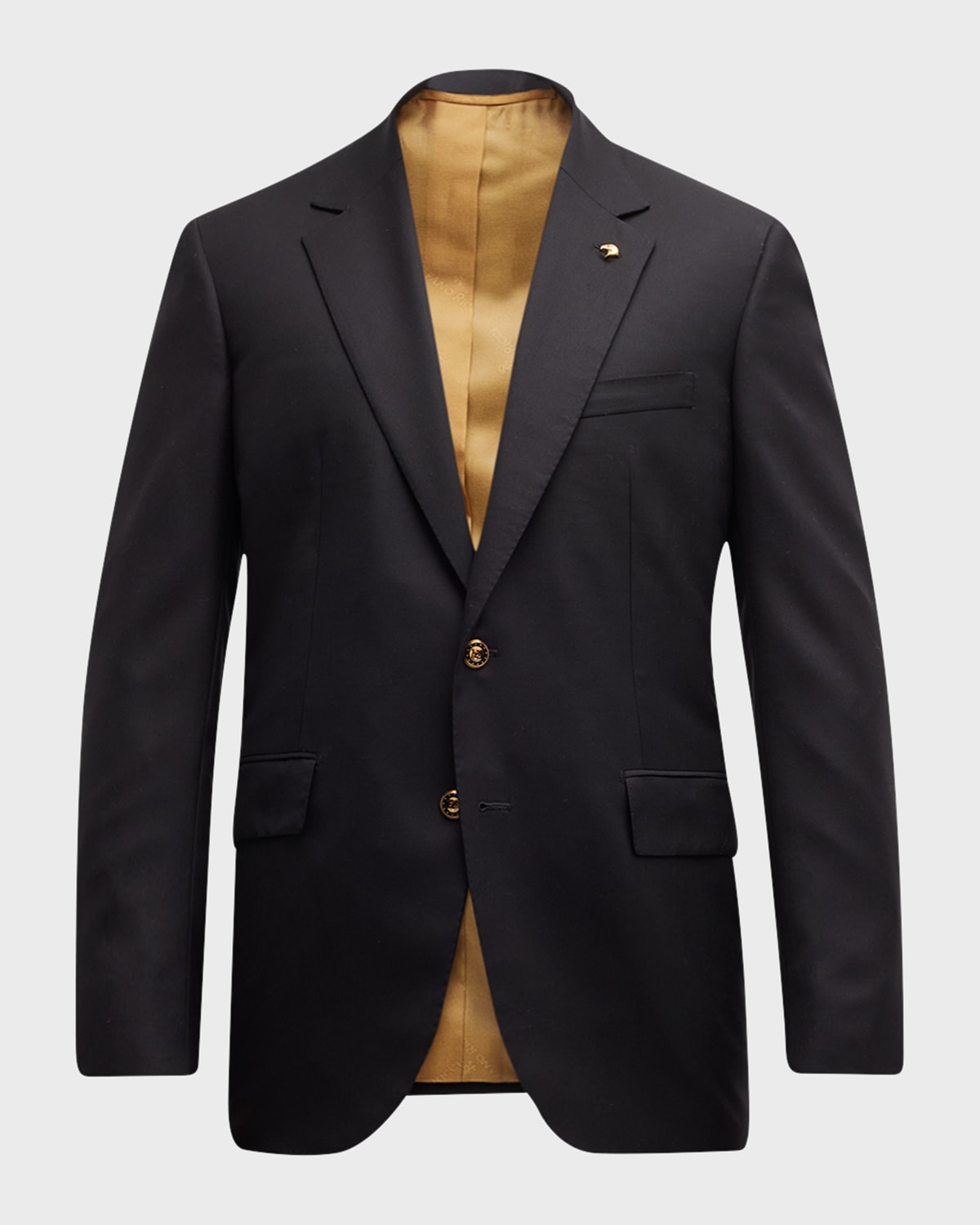 Stefano Ricci Men's Cashmere-wool Two-button Blazer In Black