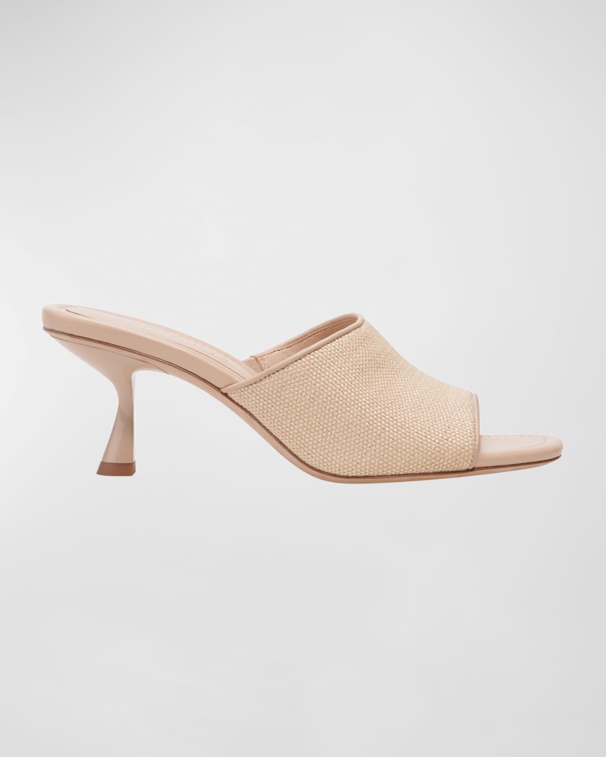 Kate Spade Malibu Summer Raffia Slide Sandals In Beach Sand Raffia