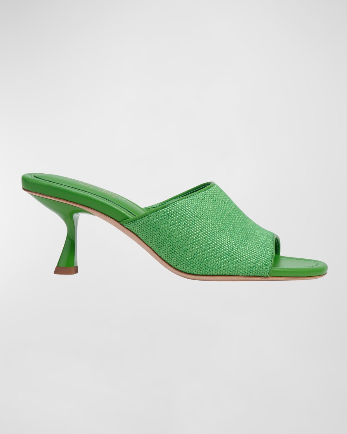 Kate Spade Malibu Summer Raffia Slide Sandals In Ks Green Fine Raf