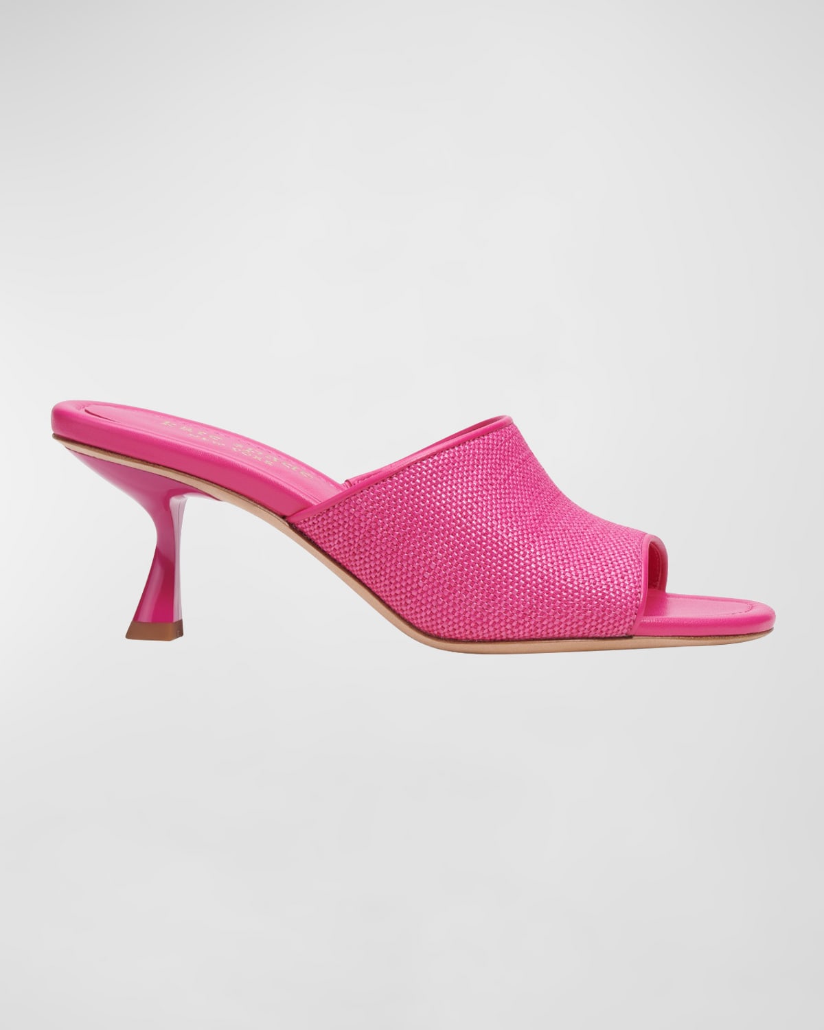 Kate Spade Malibu Summer Raffia Slide Sandals In Rose Jam Raffia