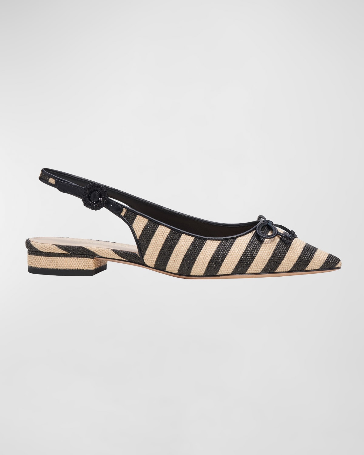Kate Spade Veronica Raffia Slingback Pumps In Seaside Stripe Bl