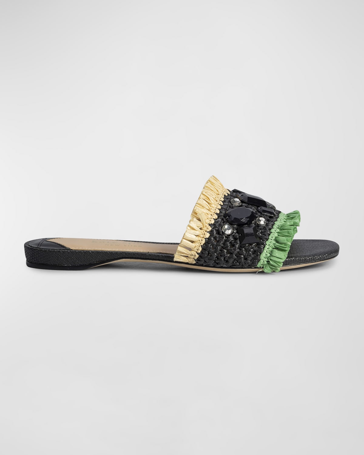 Kate Spade Bora Bora Slide Sandals In Black/natural/min
