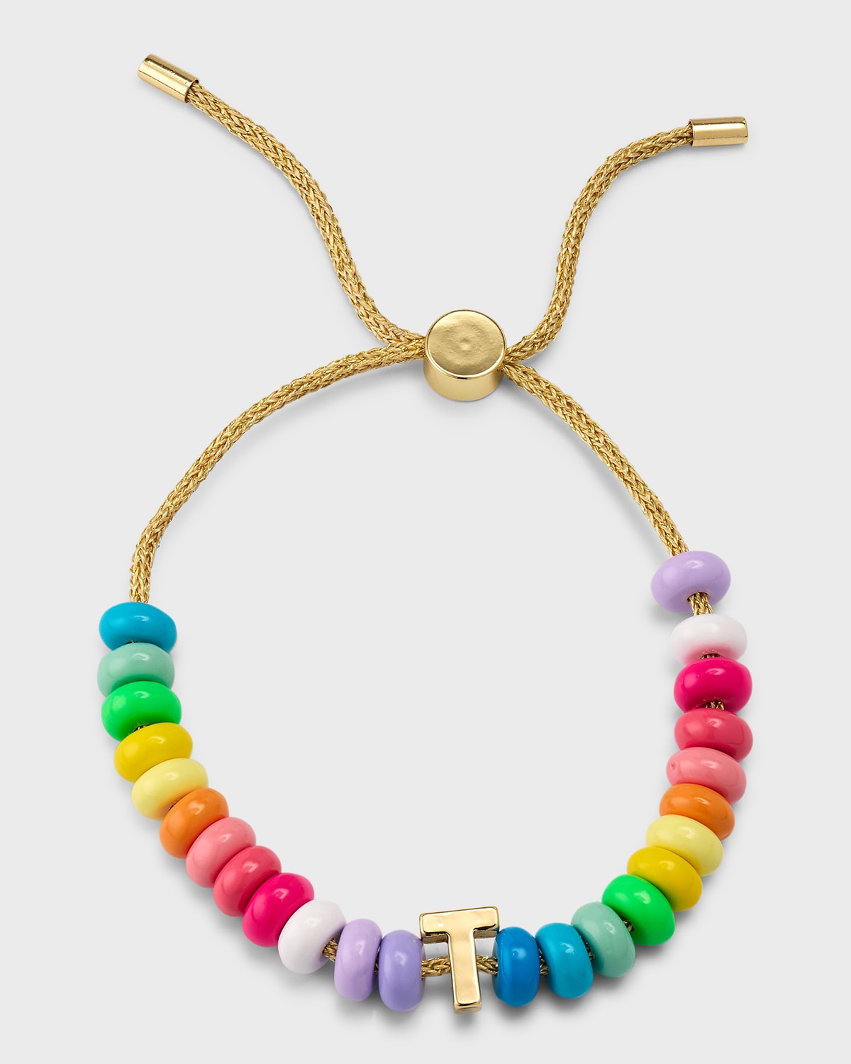 Baublebar Beaded Initial Bracelet In Multi T