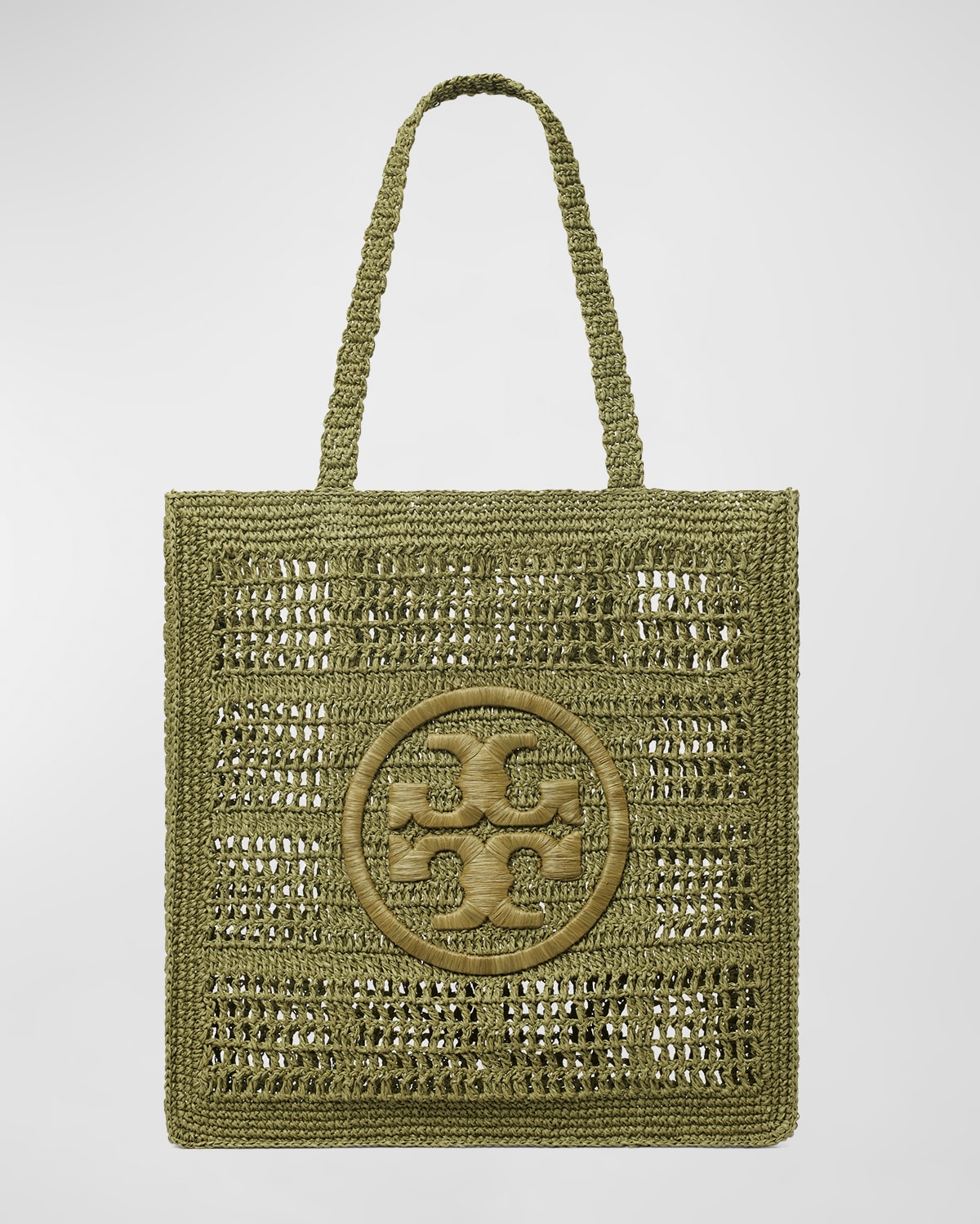 Tory Burch Ella Hand-crocheted Tote In Green