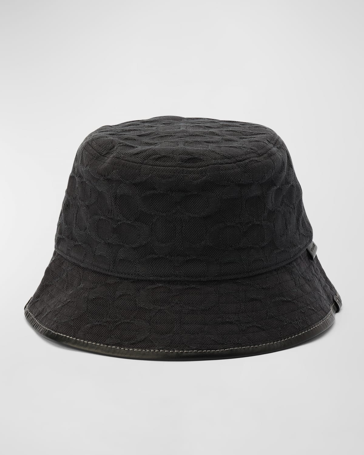 Coach Signature C Denim Bucket Hat In 001 Blk