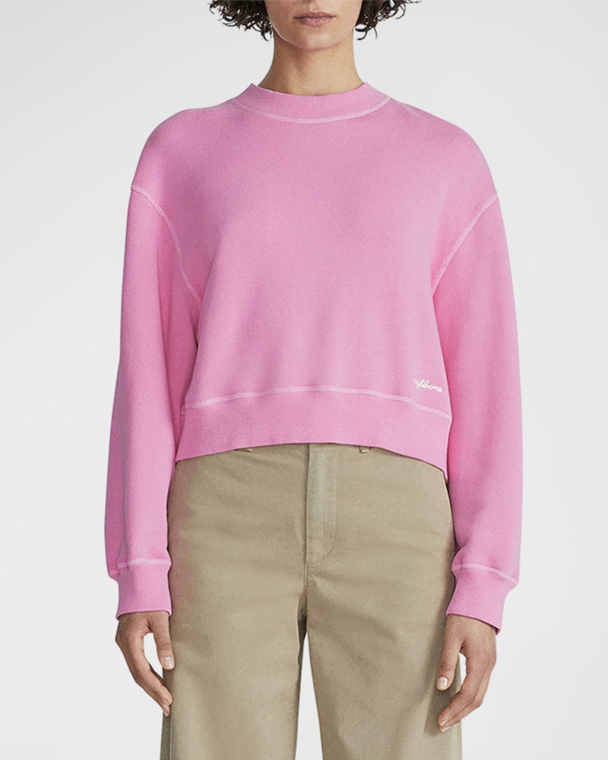 Rag & Bone Vintage Terry Sweatshirt In Pink