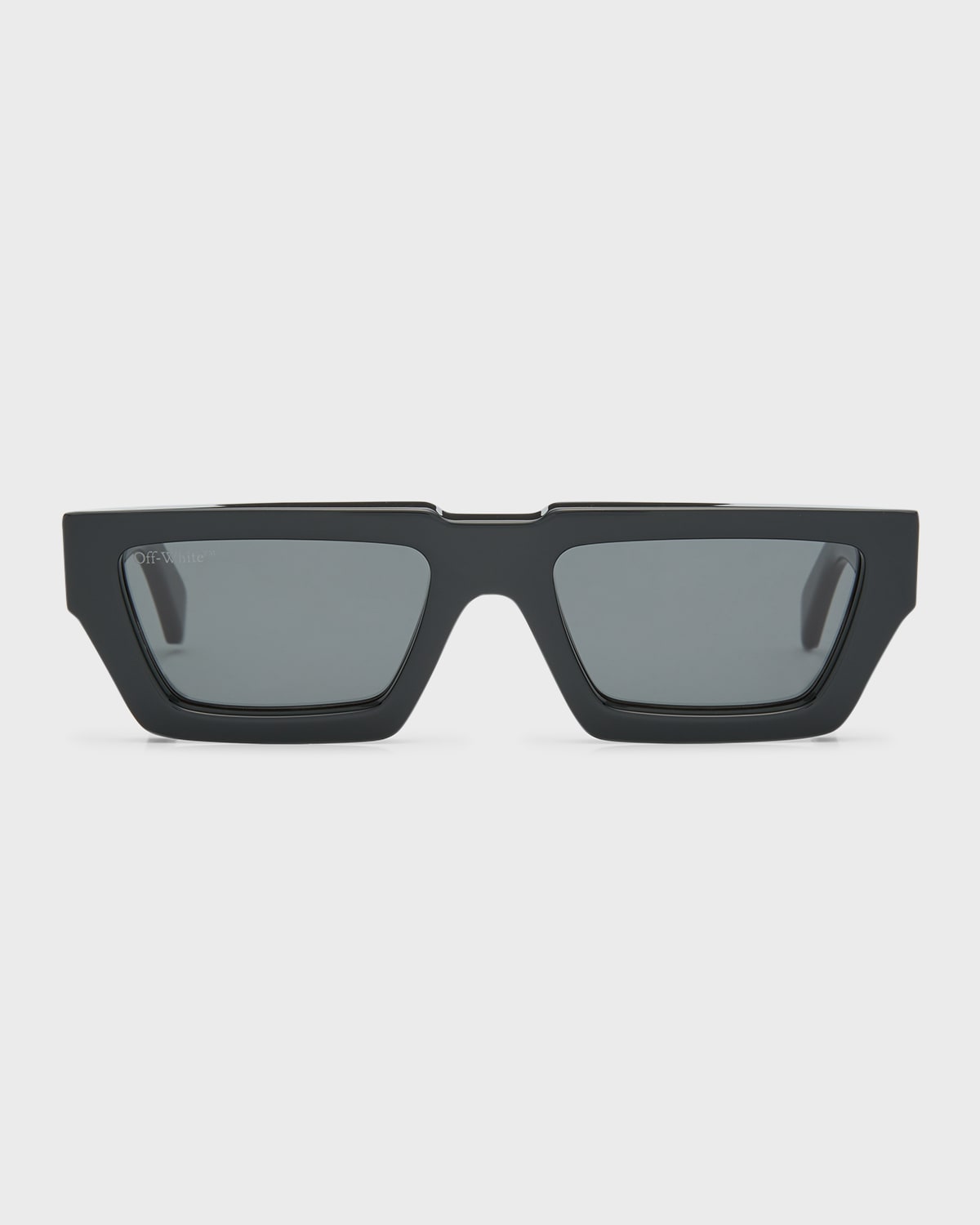 Off-white Manchester Acetate Rectangle Sunglasses In 1007 Blackdk Grey