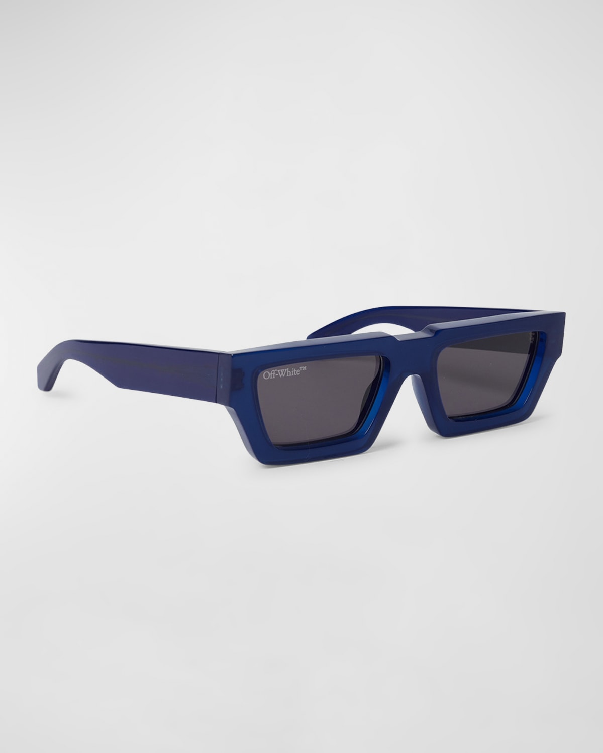 Off-white Manchester Acetate Rectangle Sunglasses In Blue
