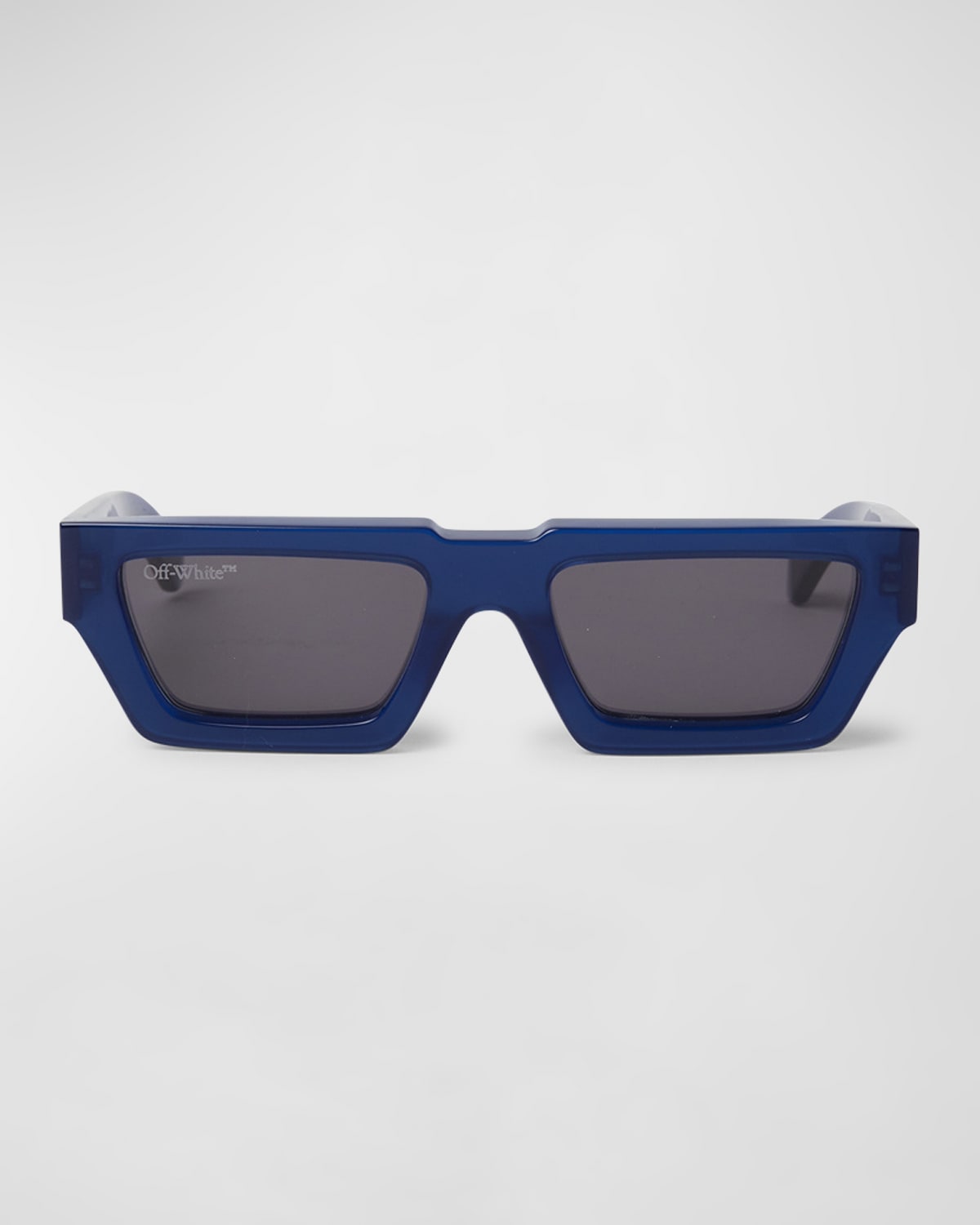 Off-white Manchester Acetate Rectangle Sunglasses In Blue