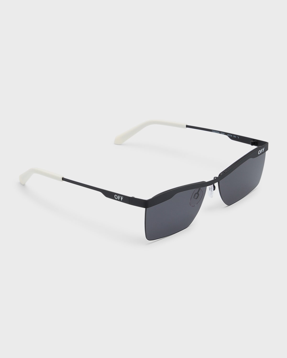 Off-white Rimini Metal Alloy & Plastic Aviator Sunglasses In Black