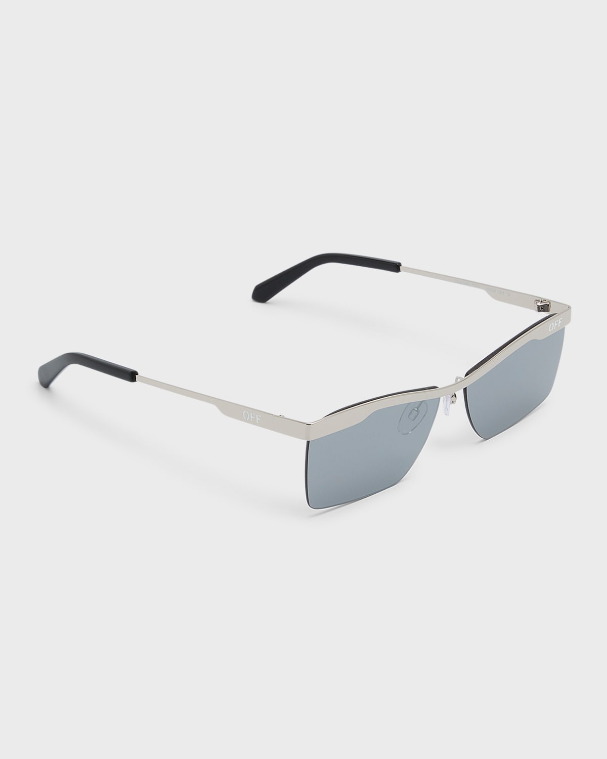 Off-white Rimini Metal Alloy & Plastic Aviator Sunglasses In Silver Mirror Sil