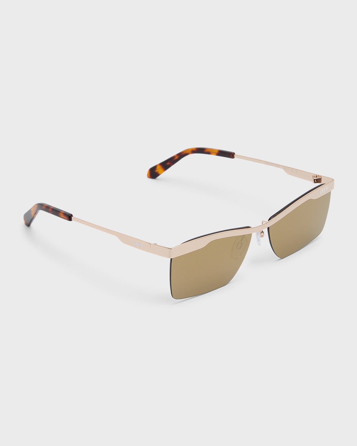 Off-white Rimini Metal Alloy & Plastic Aviator Sunglasses In Gold Mirror Gold
