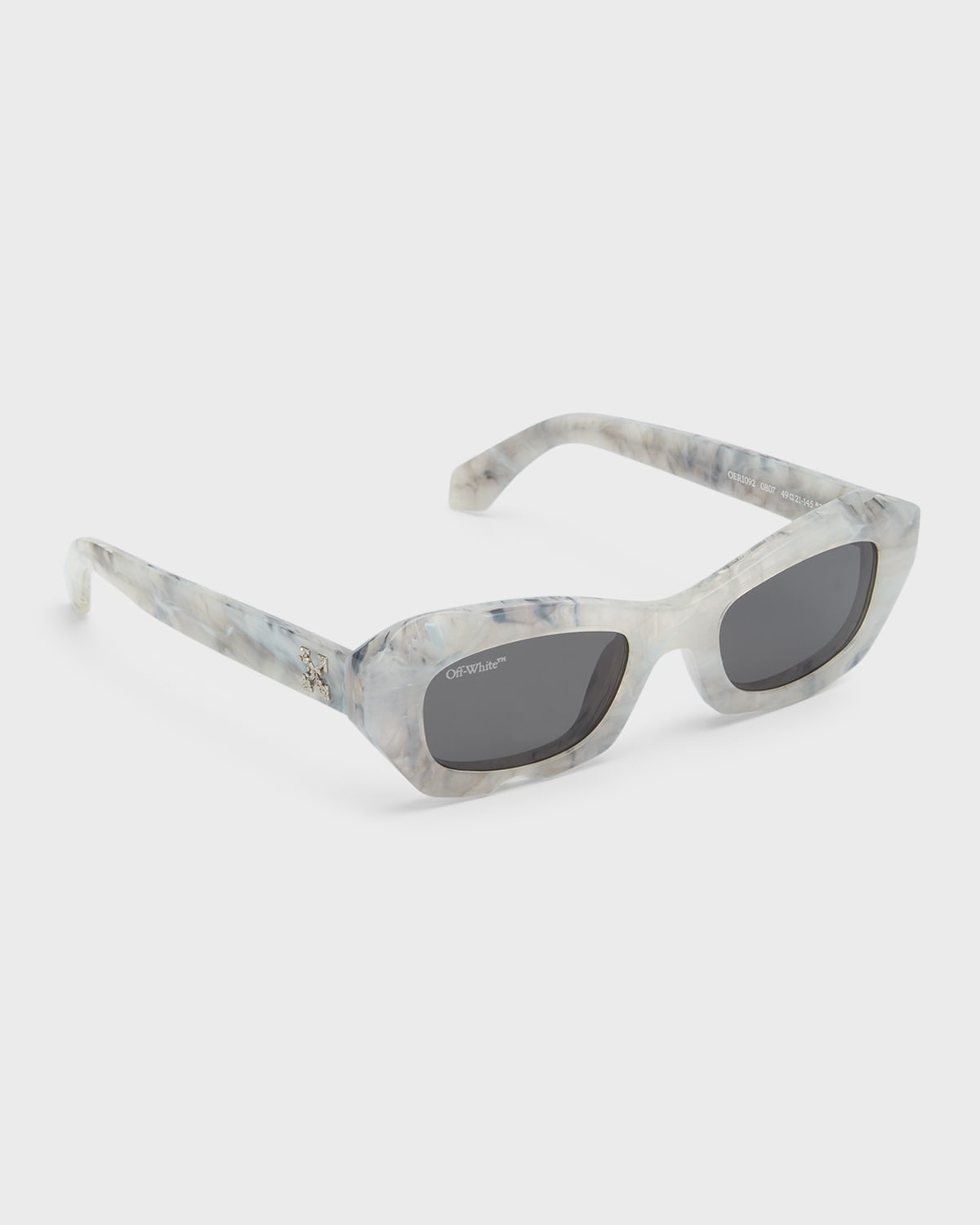 Off-white Venezia Acetate Cat-eye Sunglasses In Marble Dark Grey