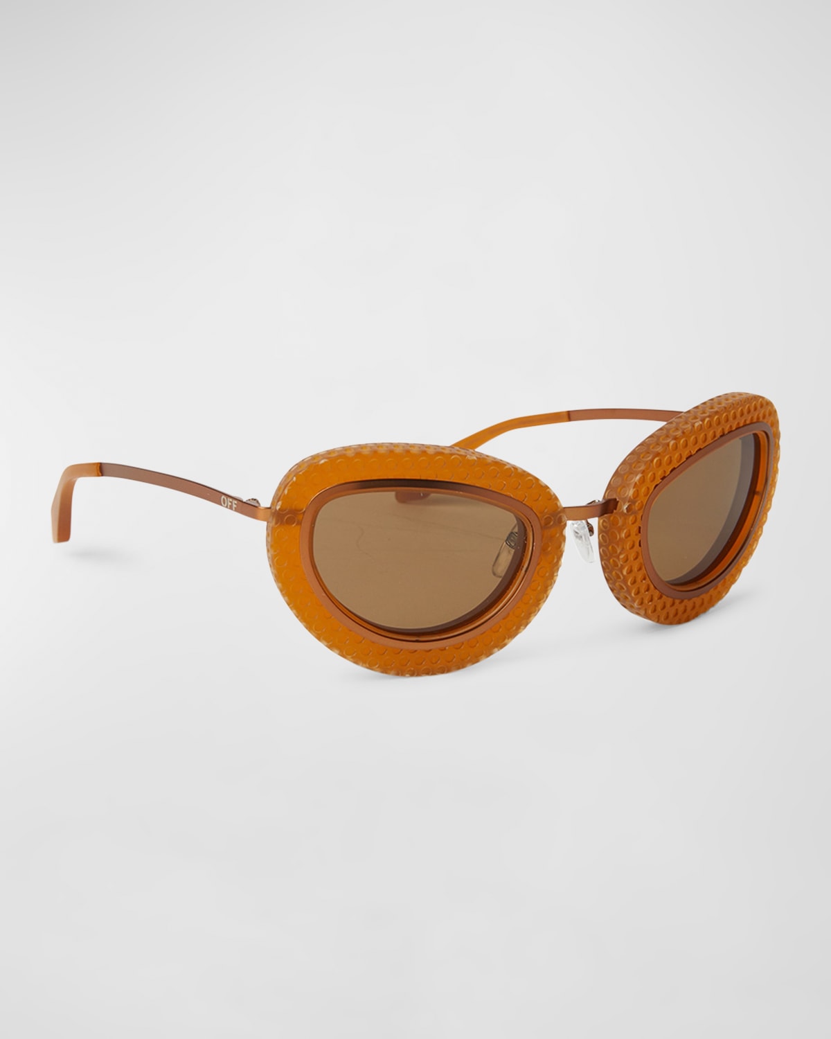 Off-white Tokyo Acetate & Metal Alloy Cat-eye Sunglasses In Rust