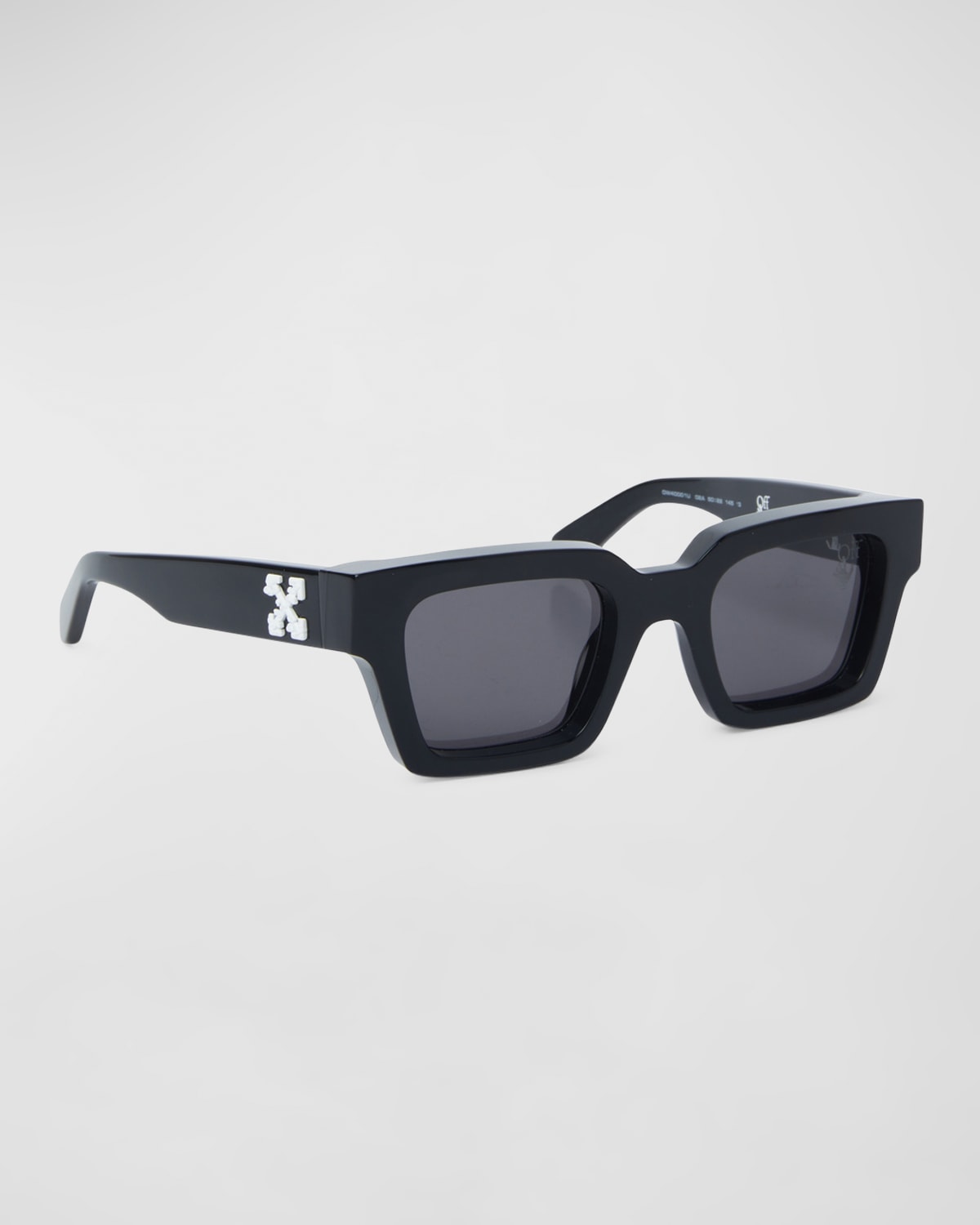 Off-white Virgil Acetate Square Sunglasses In 1007 Blackdk Grey