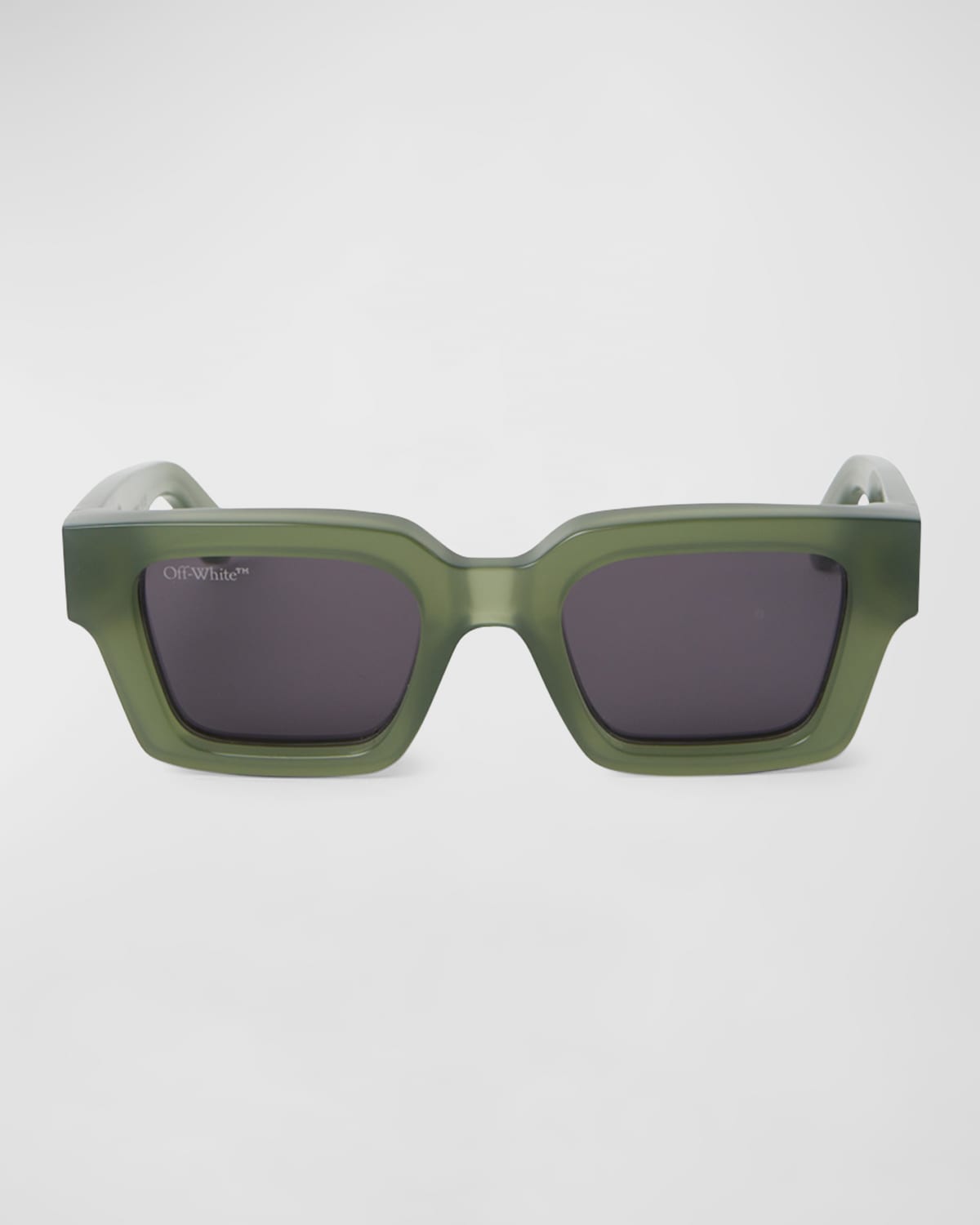 Off-white Virgil White Logo Sunglasses In Green
