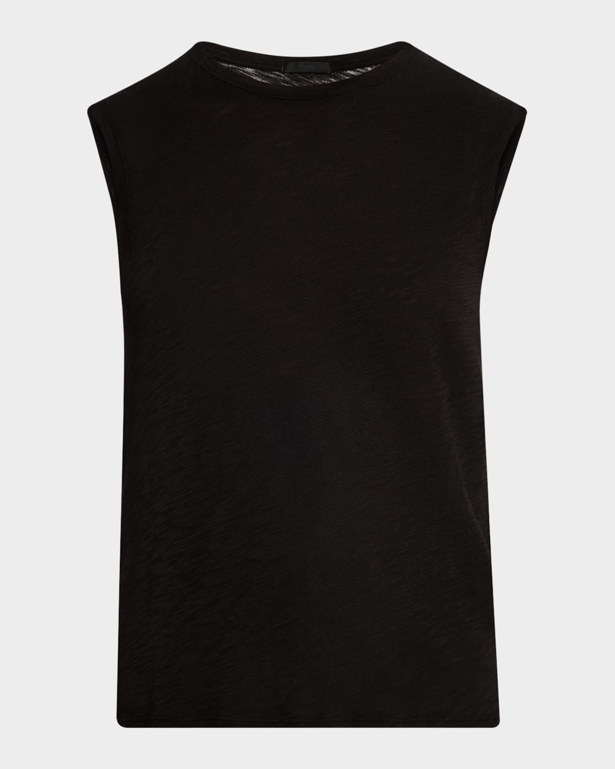 Atm Anthony Thomas Melillo Slub Jersey Sleeveless Schoolboy T-shirt In Black