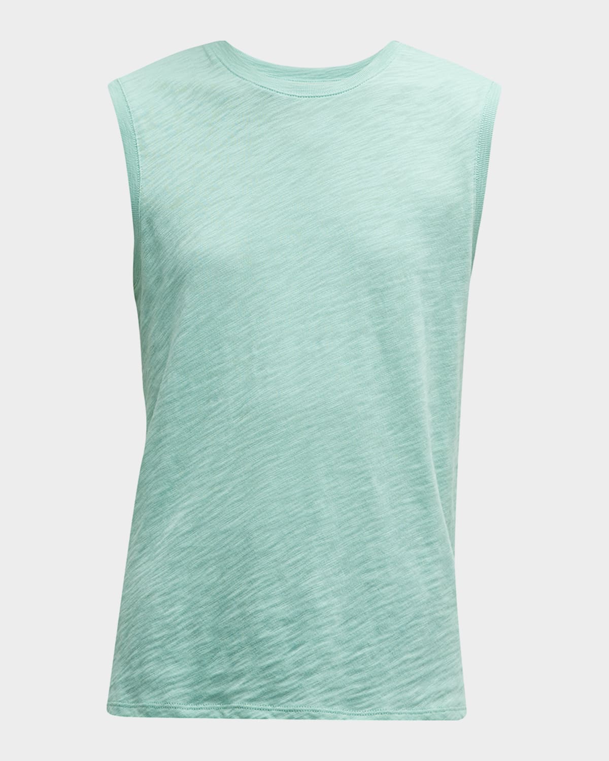 Atm Anthony Thomas Melillo Schoolboy Cotton Slub Jersey Sleeveless T-shirt In Mediterranean Gre