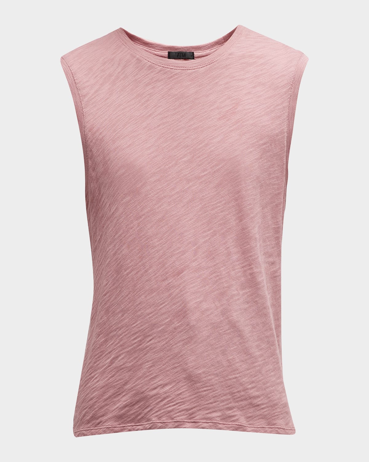 Atm Anthony Thomas Melillo Schoolboy Cotton Slub Jersey Sleeveless T-shirt In Summer Rose