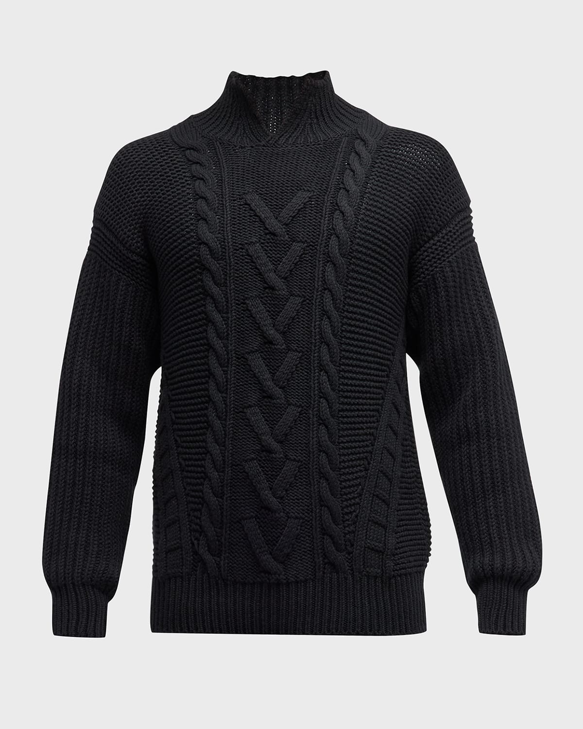 ZEGNA MEN'S CASHMERE KNIT TURTLENECK SWEATER