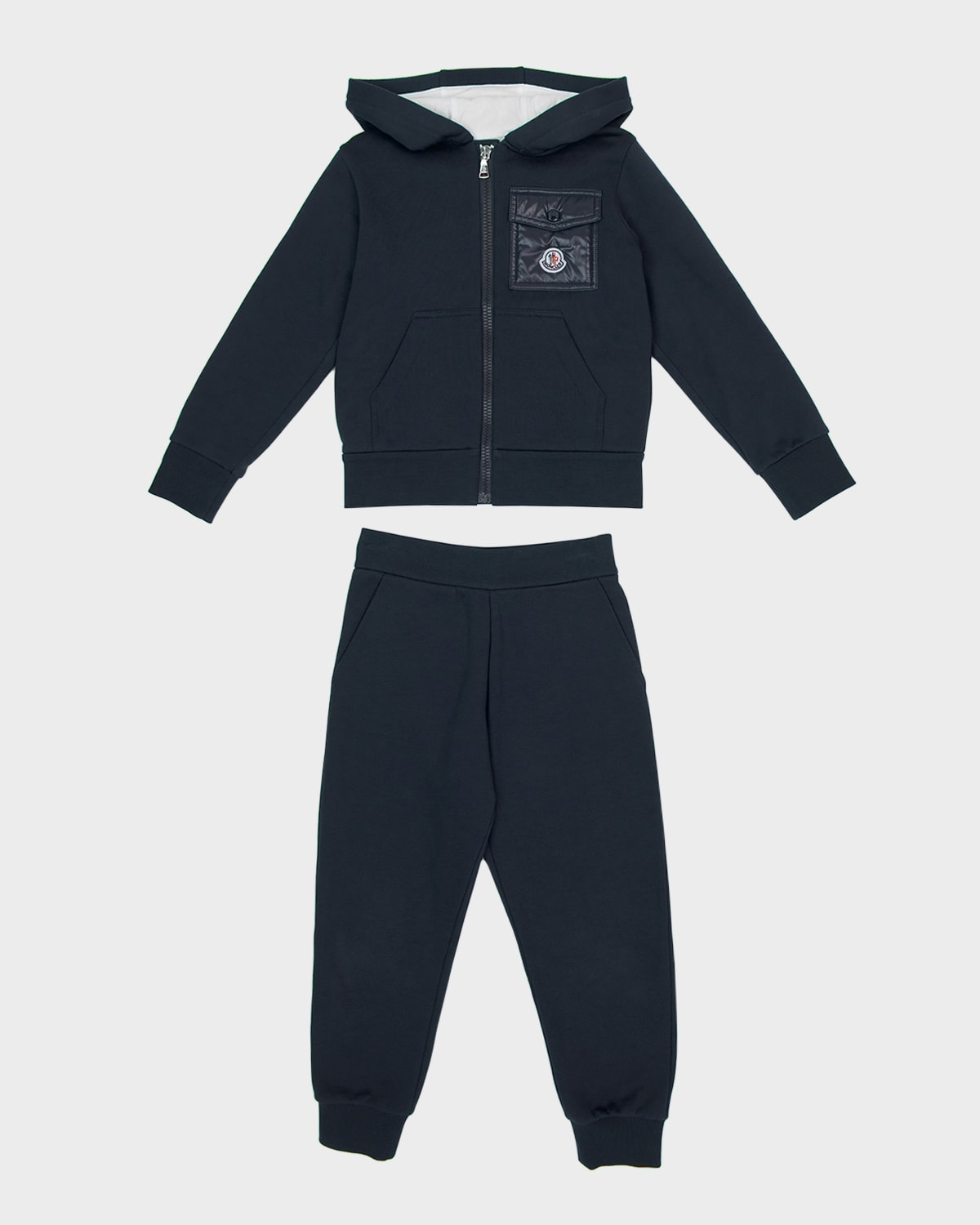 Moncler Kids' Boy's Hoodie & Joggers Two-piece Set In 778 Navy
