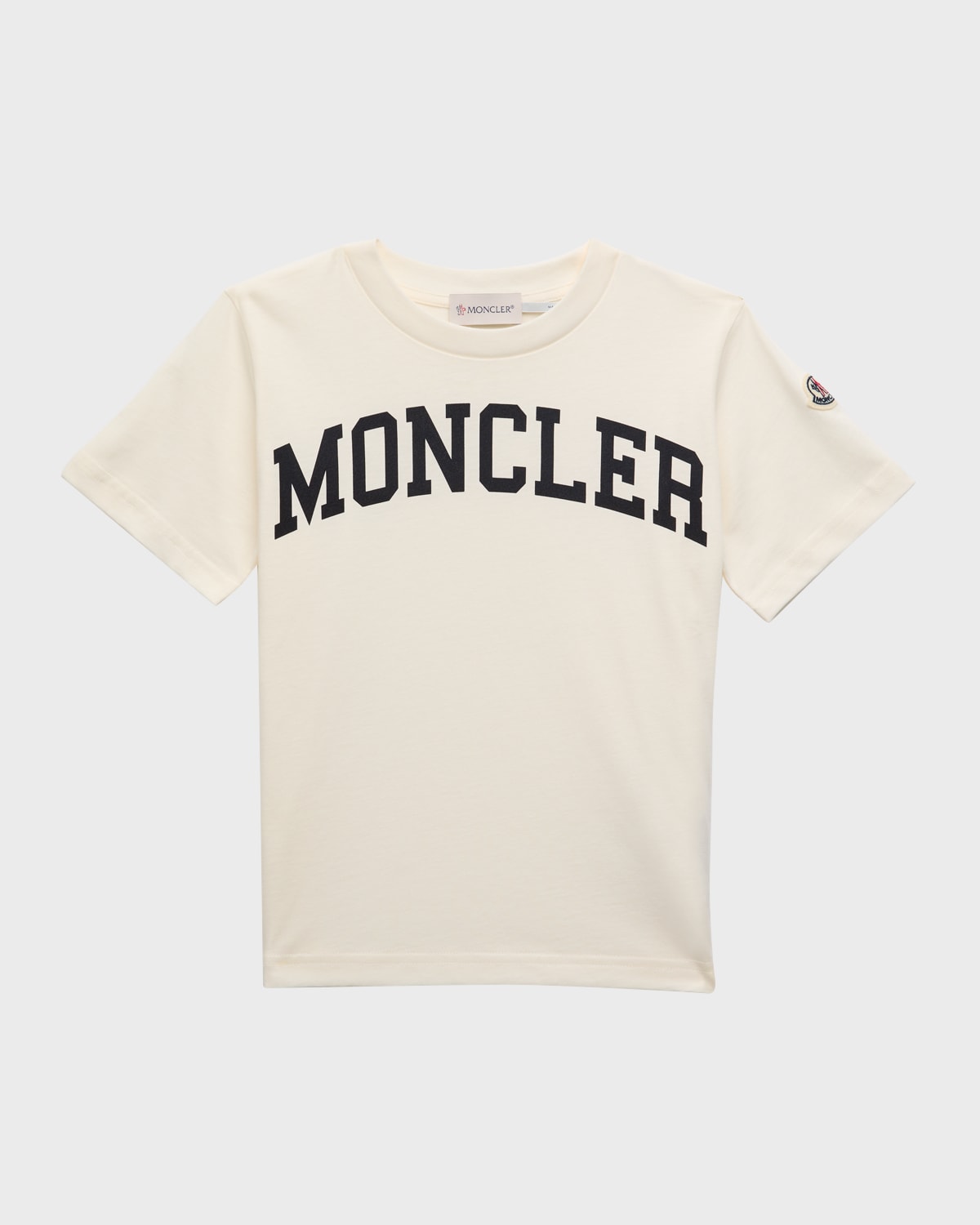 Moncler Kids' Boy's Logo-print T-shirt In 034 White