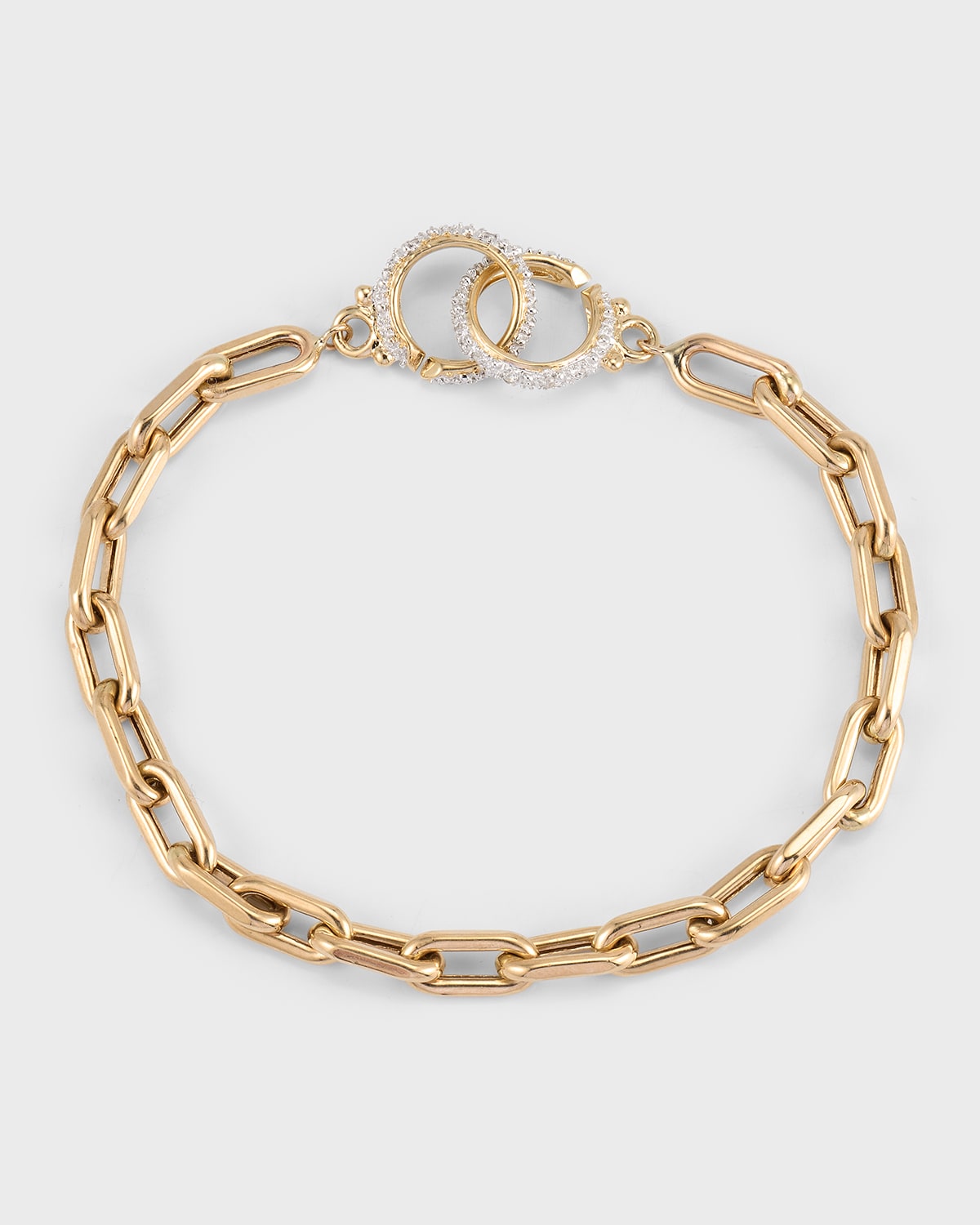 14K Gold Diamond Open-Chain Bracelet