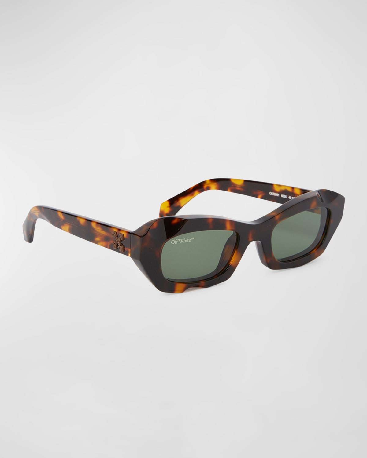 Off-white Men's Venezia Acetate Rectangle Sunglasses In Havana