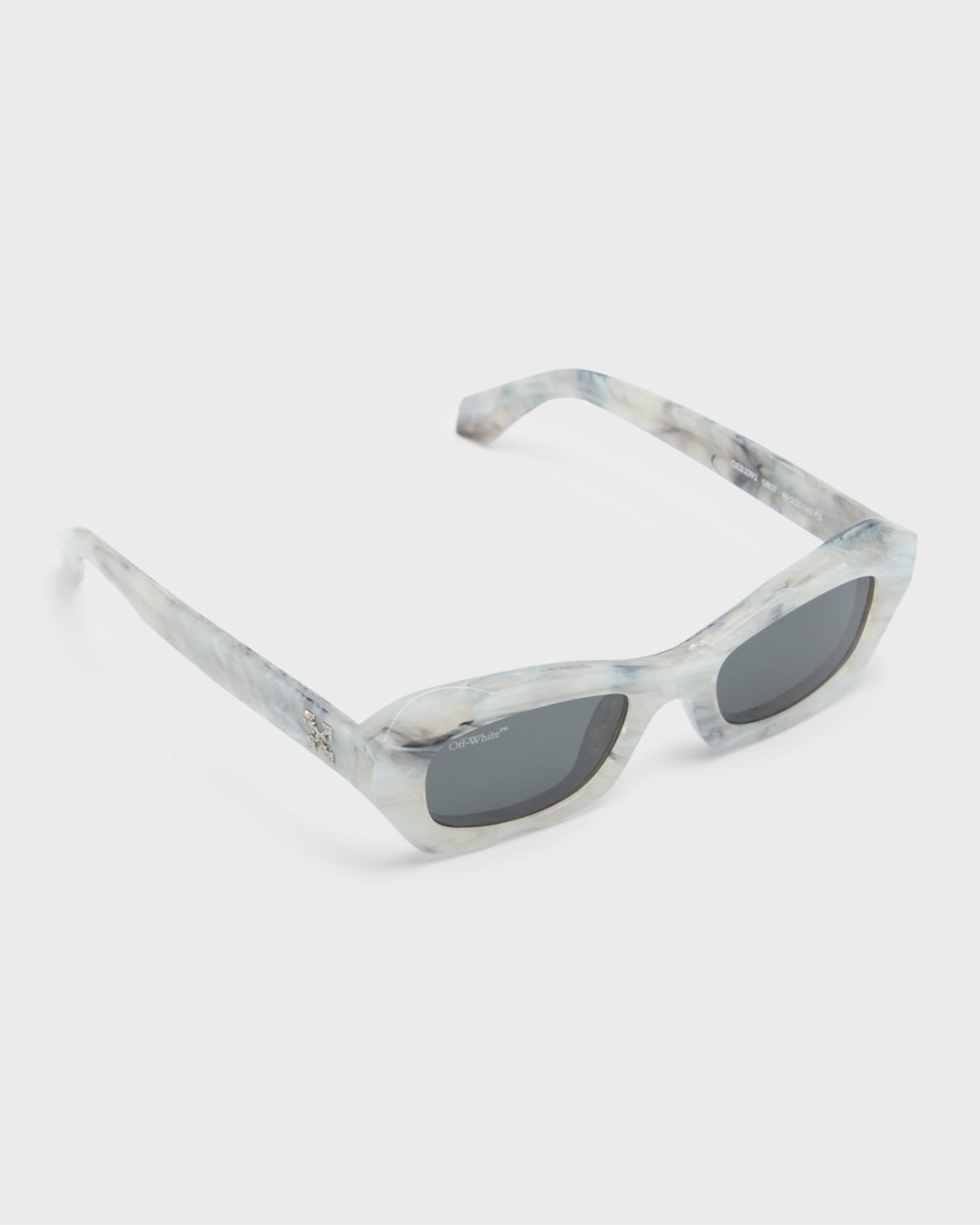 Off-white Men's Venezia Acetate Rectangle Sunglasses In Marble
