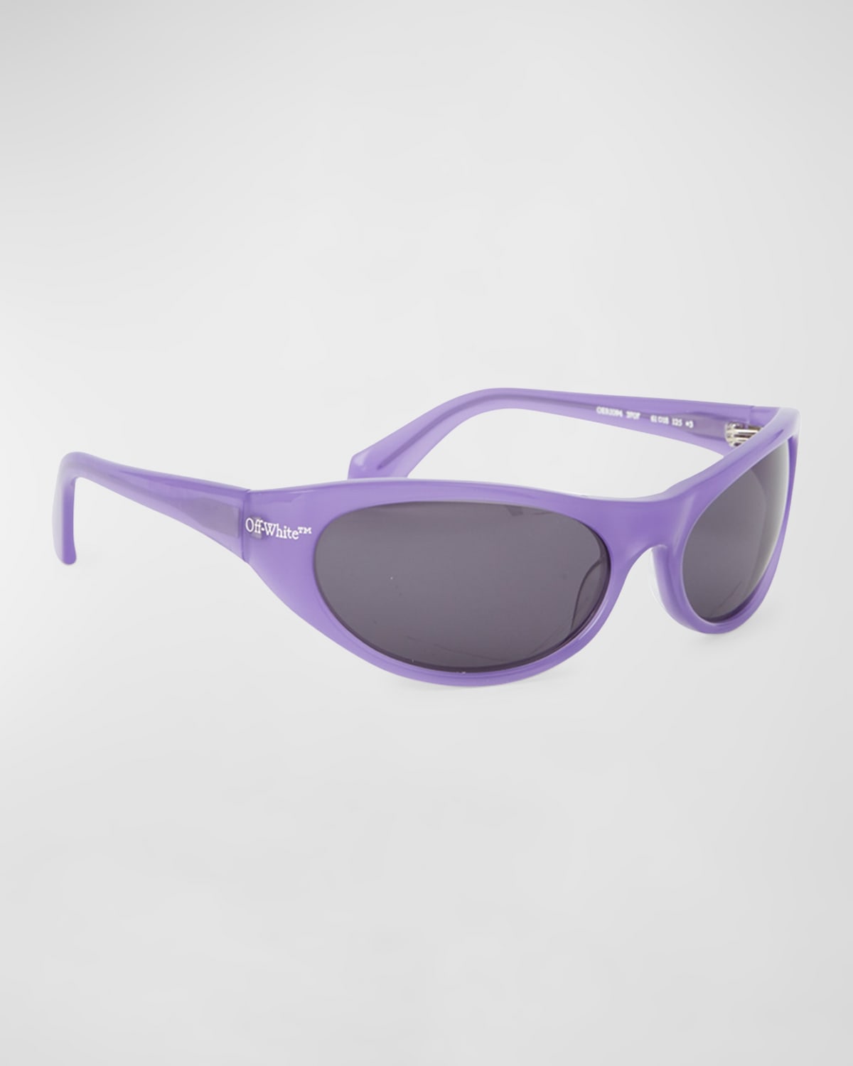 Off-white Men's Napoli Acetate Wrap Sunglasses In Purple
