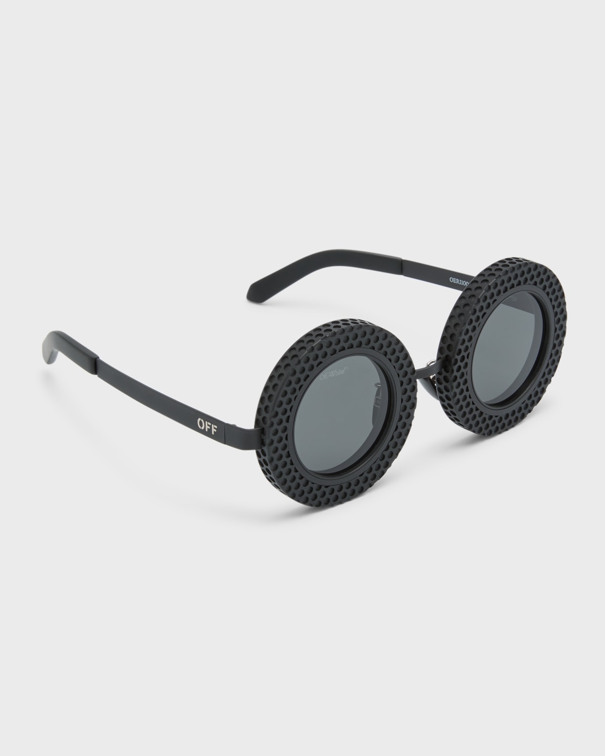 Off-white Chicago Round-frame Sunglasses In Black